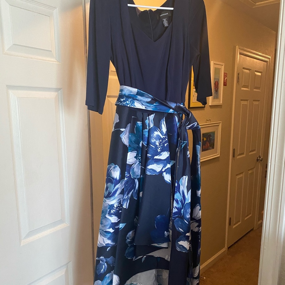 Formal Navy blue and flower dress